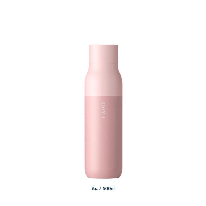 LARQ Bottle PureVis 17 oz - Self-Cleaning and Insulated Stainless Steel Water Bottle with UV Water Purifier and Award-winning Design | Reusable & Travel Friendly, Himalayan Pink - Image 2